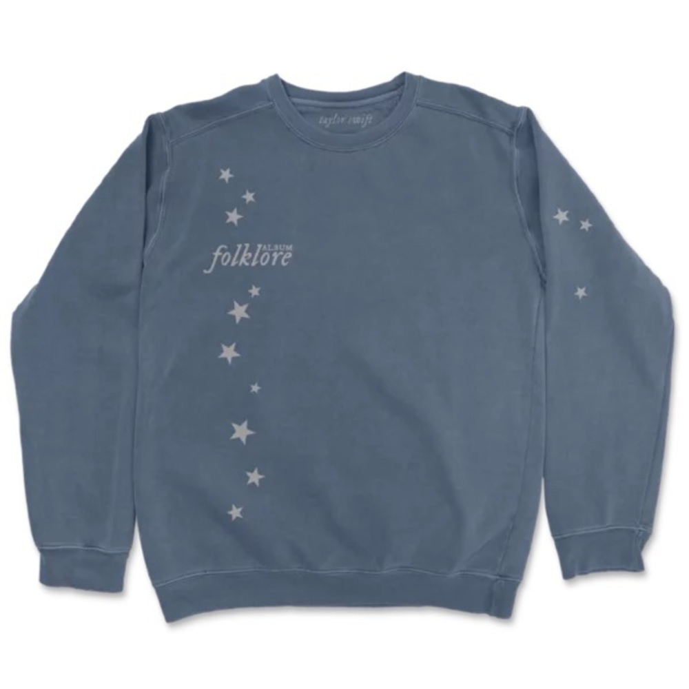 Taylor Swift Folklore “You drew stars around my scars” Blue Sweatshirt Pullover